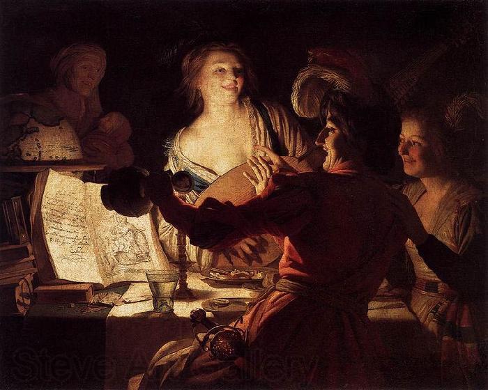 Gerard van Honthorst Merry Company Norge oil painting art